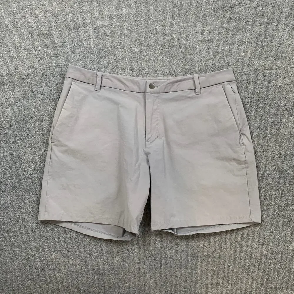 Lululemon Shorts Mens 38 Grey Commission Classic Sweat Wicking VersaTwill Pocket